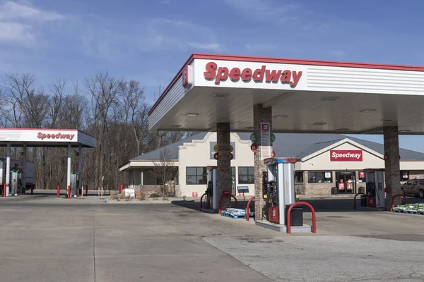 Greenfield Circa Diciembre 2020 Speedway Gas Fuel Logo Speedway Combustible — Foto de Stock