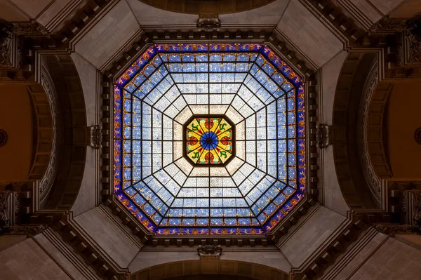 Indianapolis 2021 Június Körül Indiana Statehouse Capital Rotunda Gyönyörű Festett — Stock Fotó