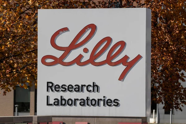 Indianapolis Circa Listopad 2021 Eli Lilly Company World Headquarters Lilly — Zdjęcie stockowe