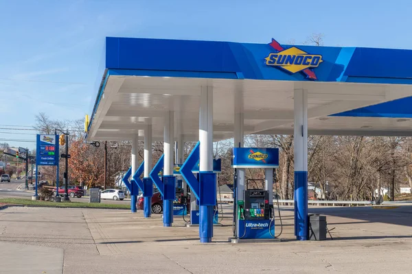 Englewood Circa Novembro 2021 Sunoco Retail Posto Gasolina Sunoco Uma — Fotografia de Stock