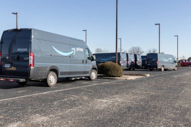 Indianapolis - Circa January 2022: Amazon Prime delivery van. Amazon.com is getting In the delivery business With Prime branded vans.