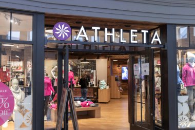 Indianapolis - Circa December 2021: Athleta retail mall location. Athleta is a division of Gap, Inc. and is a brand of women's activewear. 