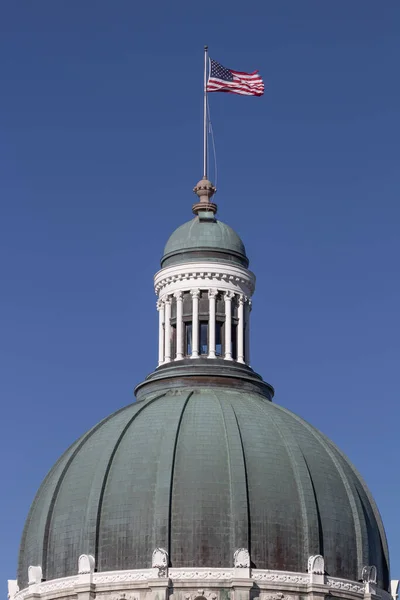 Indianápolis Circa Febrero 2022 Indiana State House Capitol Dome Alberga — Foto de Stock