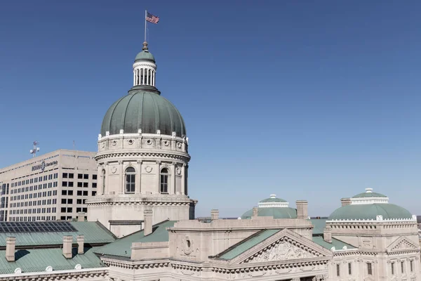 Indianápolis Circa Febrero 2022 Indiana State House Capitol Dome Compensan — Foto de Stock