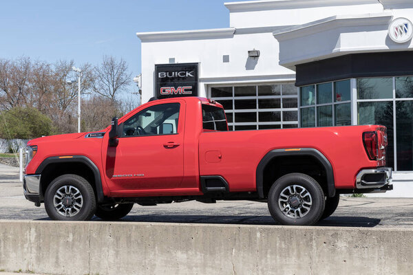 Richmond - Circa April 2022: GMC 3500 HD display at a dealership. GMC Offers the Sierra 3500 in street, off-road and commercial models.