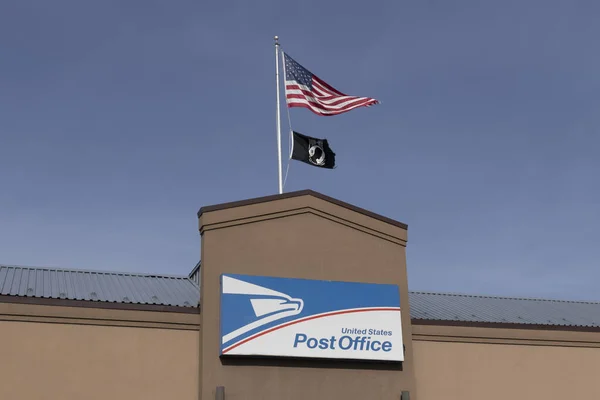 Chicago Cirka April 2022 Usps Post Office Med Amerikanska Och — Stockfoto
