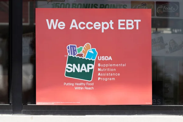 Líbano Circa Junio 2022 Snap Ebt Aceptados Aquí Firmar Snap —  Fotos de Stock