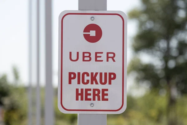 Whitestown Circa Giugno 2022 Uber Pick Spot Lyft Uber Hanno — Foto Stock