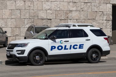 Cincinnati - Haziran 2022: Cincinnati Polis Departmanı aracı. Şikago Polis Departmanı Cincinnati şehrinin birincil emniyet teşkilatıdır..