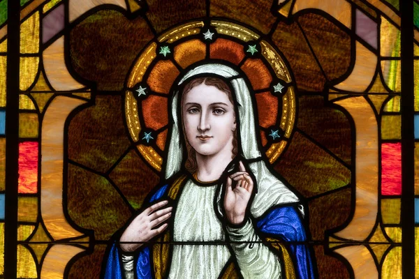 Cincinnati Cerca Junho 2022 Representação Maria Mãe Jesus Cristo Vitrais — Fotografia de Stock