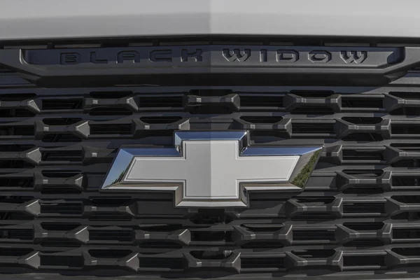 Indianapolis Circa July 2022 Chevrolet Silverado Black Widow Display Chevy — Photo