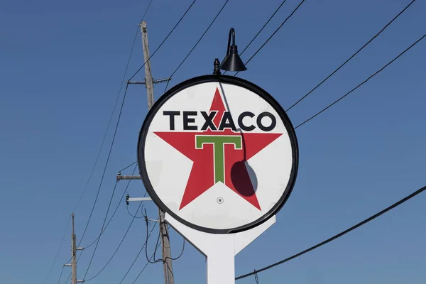 Merrillville Circa July 2022 Texaco Gas Station Legacy Signage Texaco — Stockfoto