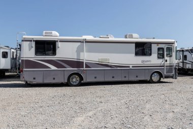 Cincinnati - Circa July 2022: Fleetwood Discovery Motorhome. Fleetwood RV is a brand of REV Recreation Group.