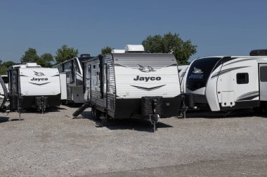 Cincinnati - Circa July 2022: Jay Flight travel trailer RV by Jayco. Jayco is part of Thor Industries and builds recreational vehicles, motorhomes and fifth wheels.