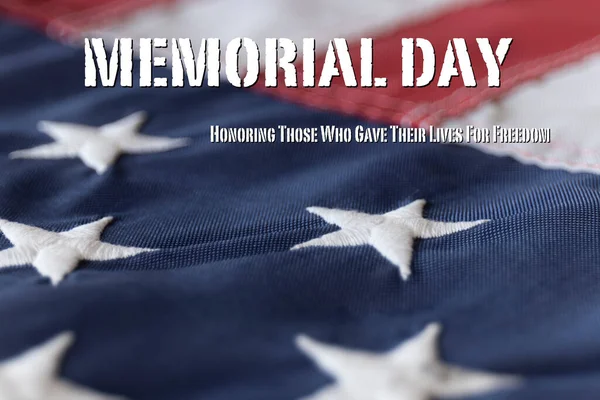 Memorial Day Honoring All Who Gave Lives Freedom Framed American —  Fotos de Stock