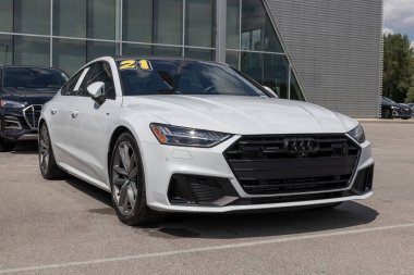 Indianapolis - Circa August 2022: Used Audi A7 display at a dealership. With supply issues, Audi is relying on preowned car sales to meet demand.