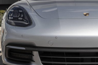 Indianapolis - Circa August 2022: Porsche Panamera 4S display at a dealership. Porsche offers the Panamera in Base, Platinum, 4, and 4S models.
