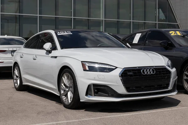 Indianapolis - Circa August 2022: Used Audi A5 display at a dealership. With supply issues, Audi is relying on preowned car sales to meet demand.