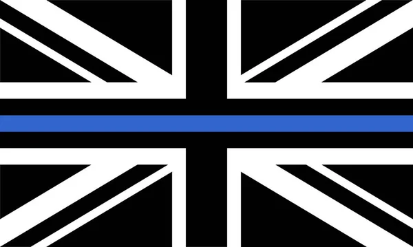Σημαία Βρετανικής Αστυνομίας Λεπτής Μπλε Γραμμής Σημαία Συμβολίζει Την Περηφάνια — Διανυσματικό Αρχείο