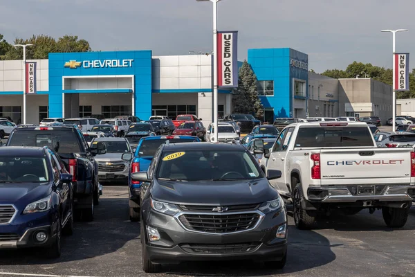 Noblesville Circa Wrzesień 2022 Wyświetlacz Używanych Samochodów Salonie Chevroleta Chevy — Zdjęcie stockowe