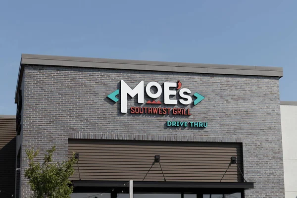 Noblesville Cirka September 2022 Moe Southwest Grill Snabbmatsrestaurang Det Finns — Stockfoto