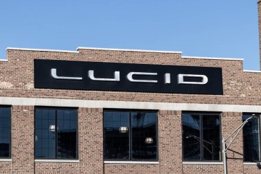 Chicago - Ekim 2022: Lucid Motor Servis Merkezi. Lucid Motors lüks EV elektrikli araçlar üreticisi..