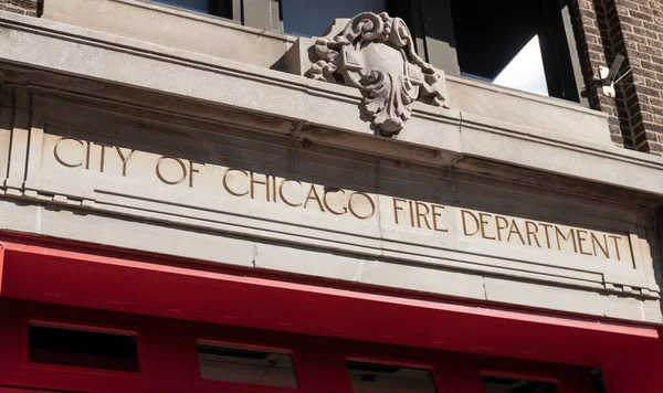 Chicago Circa Outubro 2022 Chicago Fire Department Station Wrigleyville Corpo — Fotografia de Stock