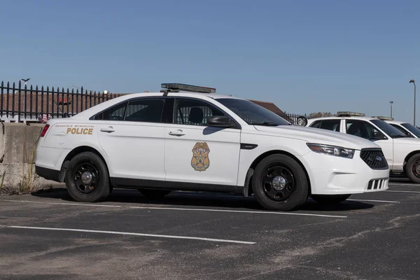 Indianapolis Sekitar Oktober 2022 Kendaraan Departemen Kepolisian Metropolitan Indianapolis Impd — Stok Foto