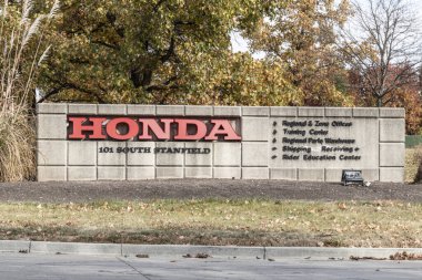 Troy - Ekim 2022: Honda Motor Şirketi dağıtım merkezi. Bu merkez dokuz Honda dağıtım merkezi daha sağlıyor..