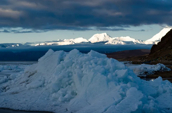 Panorama jezera manasarovar. Tibet — Stock fotografie