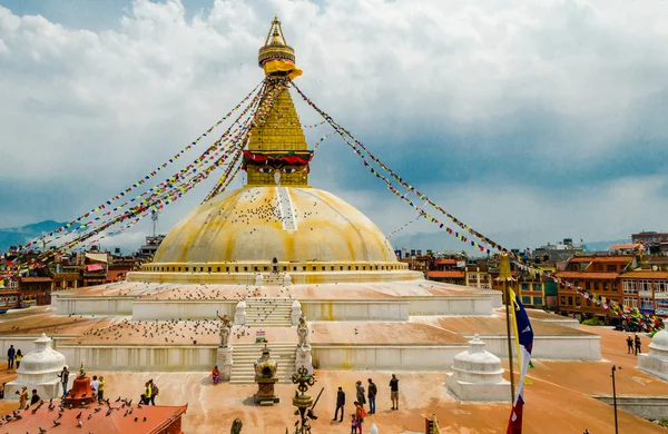Boudhanath stupa v kathmandu. Nepál — Stock fotografie
