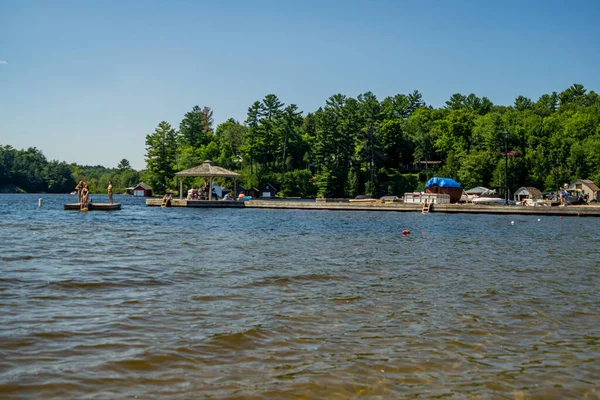 Lake Rosseau Muskoka Ontario Canadá Gente Disfrutando Las Vacaciones Verano — Foto de Stock
