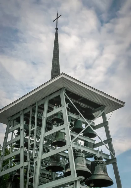 The carillon at St Josephs Oratory in Montreal, Canada. The impressive carillon consists of 56 bells cast in bronze mixed with alloys of copper and pewter..