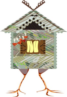 Hut on chicken legs clipart