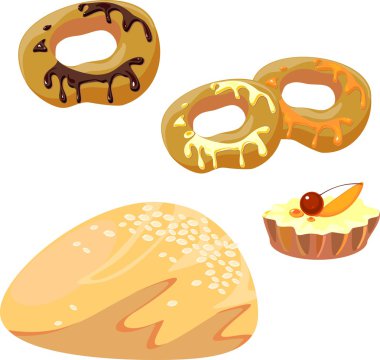 tatlı pasta çeşitleri kümesi