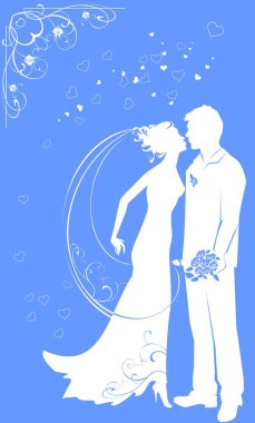 Gelin ve damat silüeti