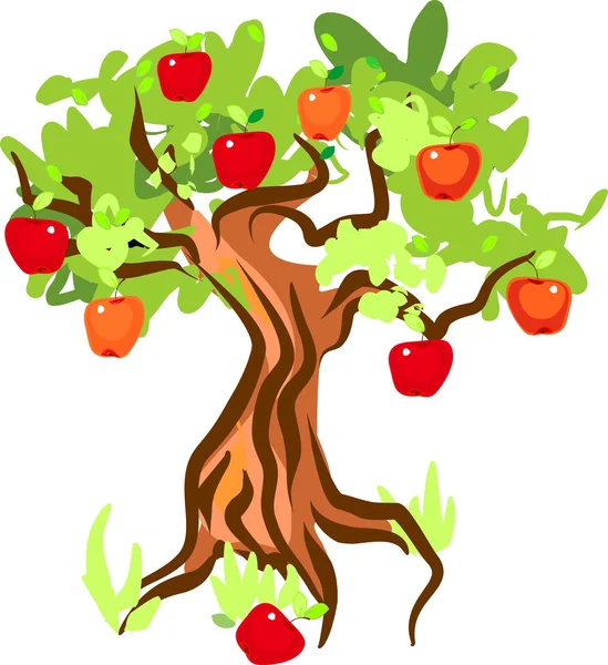 Äppelträd — Stock vektor