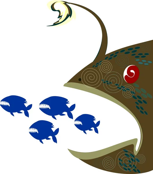 Deep-sea fish — Stock Vector