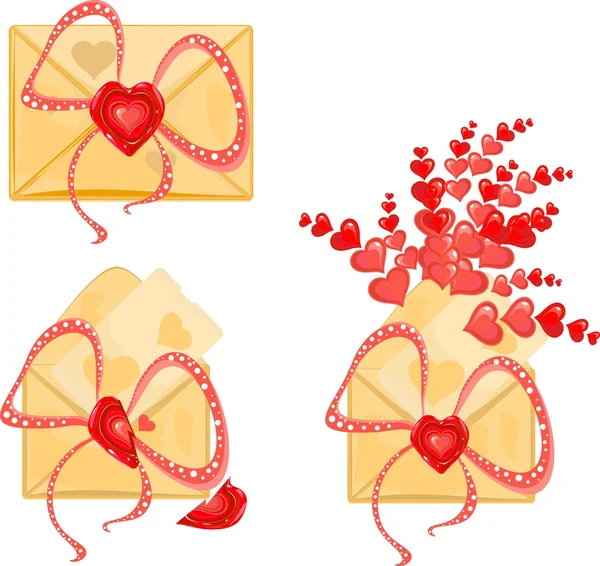 Set of love letters — Stock Vector