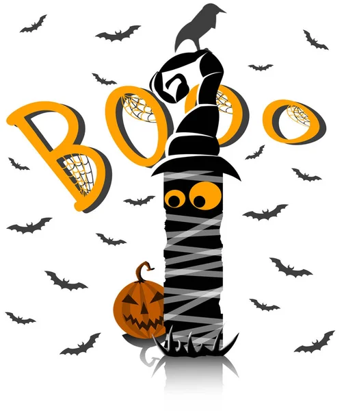 Linda Ilustración Halloween Diseño Horror Divertido —  Fotos de Stock
