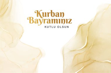 Müslüman cemaatinin kutsal günleri. Reklam panosu, poster, sosyal medya, tebrik kartı şablonu. Kurban Bayram Kutlu Olsun Mutlu Bayramlar).