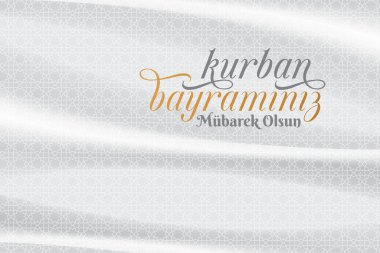 Müslüman cemaatinin kutsal günleri. Reklam panosu, poster, sosyal medya, tebrik kartı şablonu. Kurban Bayram Kutlu Olsun Mutlu Bayramlar).