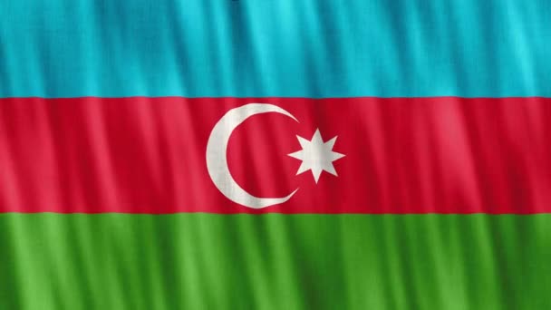 Ázerbájdžánská Národní Vlajka Bezešvé Smyčkové Animace Detailní Mávání Kvalitní Uhd — Stock video