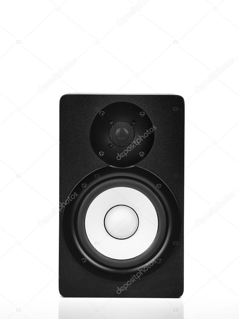 Speaker over white