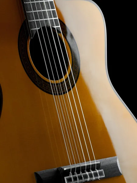 Closeup de guitarra clássica — Fotografia de Stock