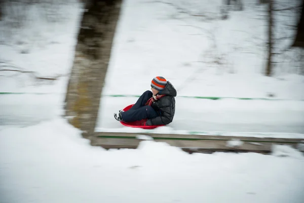 Sledding Fun — Stock Photo, Image