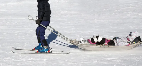 Injured skier — Stock Photo, Image