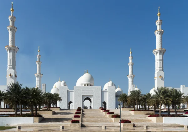 Abu Dabi 'deki Şeyh Zayed camii. — Stok fotoğraf