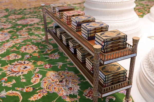 The holy Quran books in a mosque — Stock Photo, Image