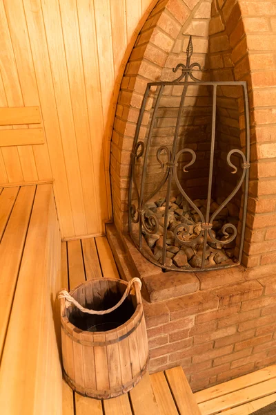 Intérieur d'un sauna — Photo